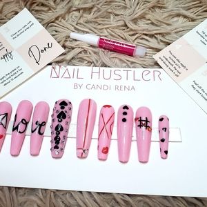 Valentine's Day Press Ons Size large